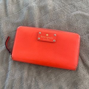 Orange Kate Spade Wallet